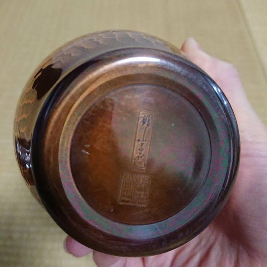 Amazon | 英純堂 鎚起銅器 桃山古色 茶壺 茶筒 急須 | ノー